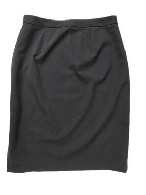 Banana Republic Pencil Skirt Womens Petite 6 Black Lined Wool Polyester Zip